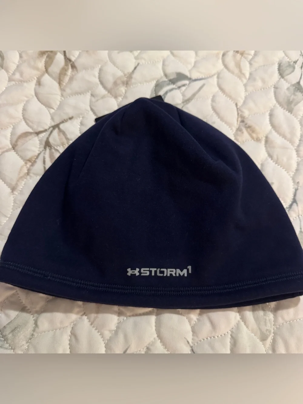 Under Armour Auburn Tigers ColdGear Beanie Hat Navy Blue OSFA New With Tags NWT